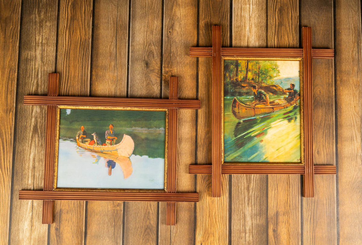 Framed Prints Canoe on Lake